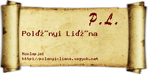 Polányi Liána névjegykártya